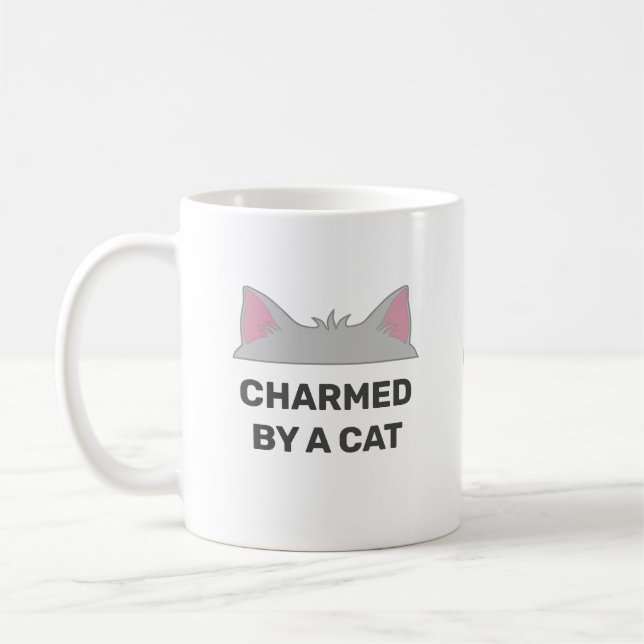 Mug Tête de chat et citation drôle de chat personnalis (Gauche)