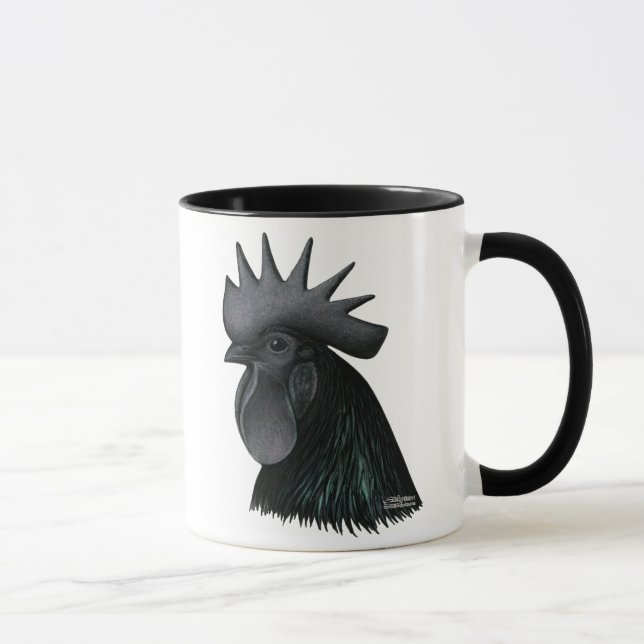 Mug Tête de coq d'Ayam Cemani (Droite)