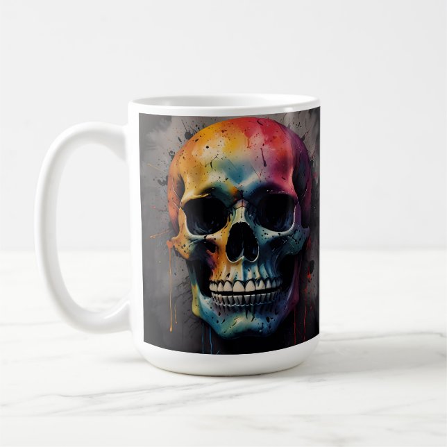 Mug Tête de couleur crâne (Gauche)