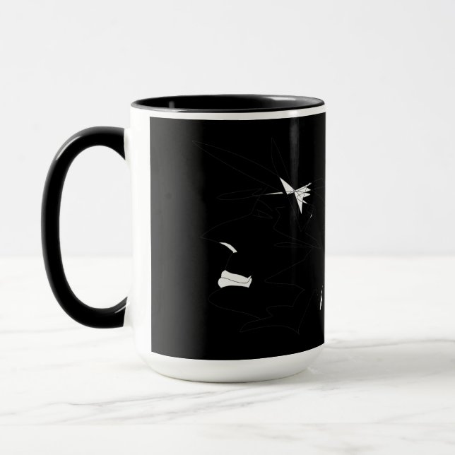 Mug Tête de croquis Feu de coiffure sauvage coiffure d (Gauche)