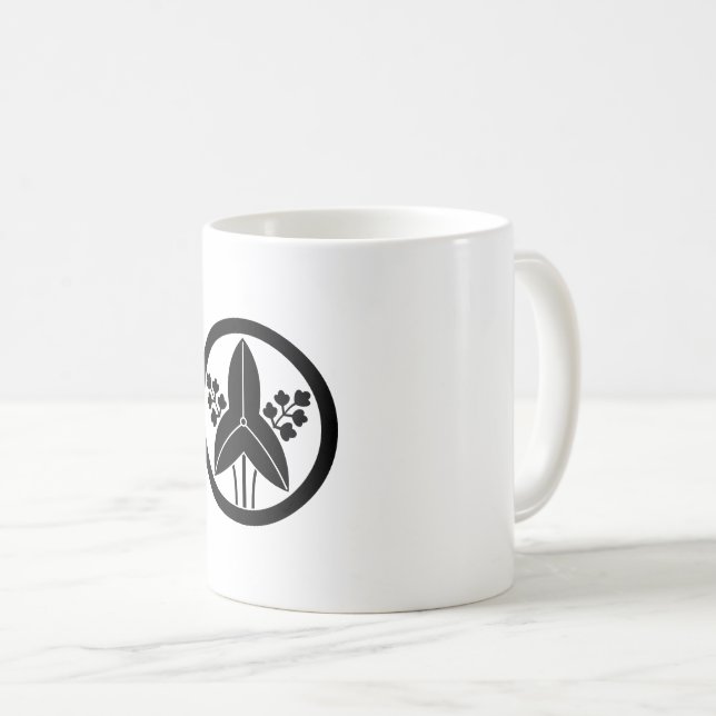 Mug Tête de flèche debout dans un cercle (Devant droit)