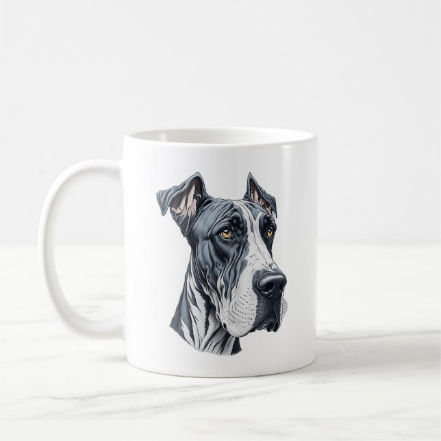 Mug Tête de Grand Danois stylisée (Gauche)