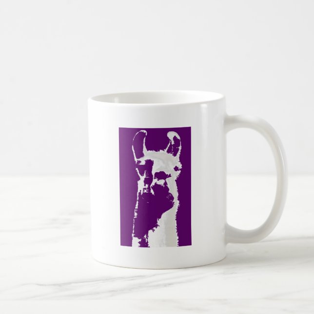 Mug tête de lama dans le pourpre (Droite)