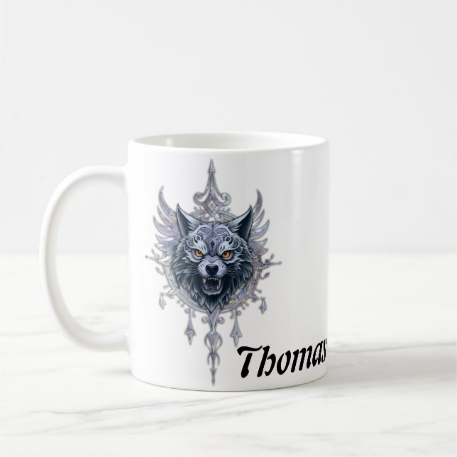 Mug Tête de loup mystique. (Gauche)