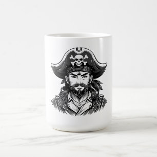Mug Tête de pirate avec chapeau de marin et cache-œil