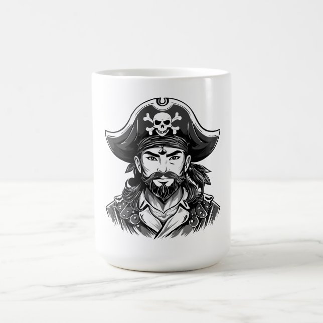 Mug Tête de pirate avec chapeau de marin et cache-œil  (Centre)