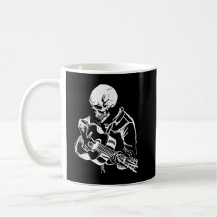 Mug Tête de squelette jouant du rock acoustique à la g