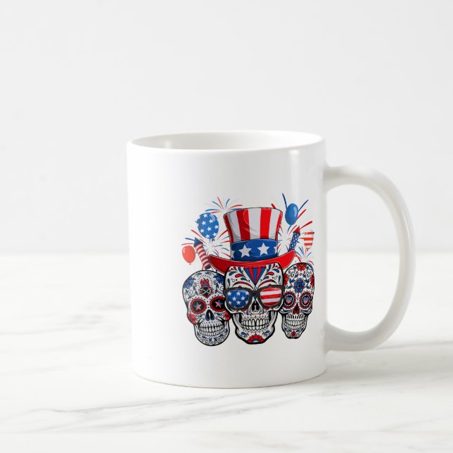 Mug Tête de sucre Sungles Firework Drapeau américain 4 (Droite)