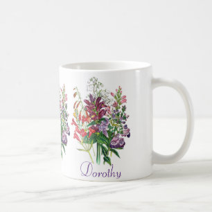 Mug Tête de torche personnalisée et Fleurs de langue d