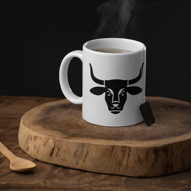 Mug Tête de vache noire (Créateur téléchargé)