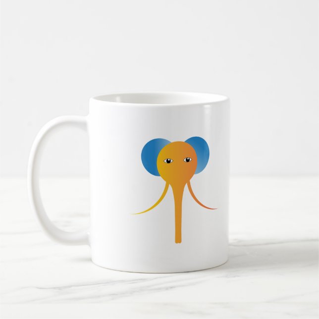 Mug Tête d'éléphant colorée (Gauche)