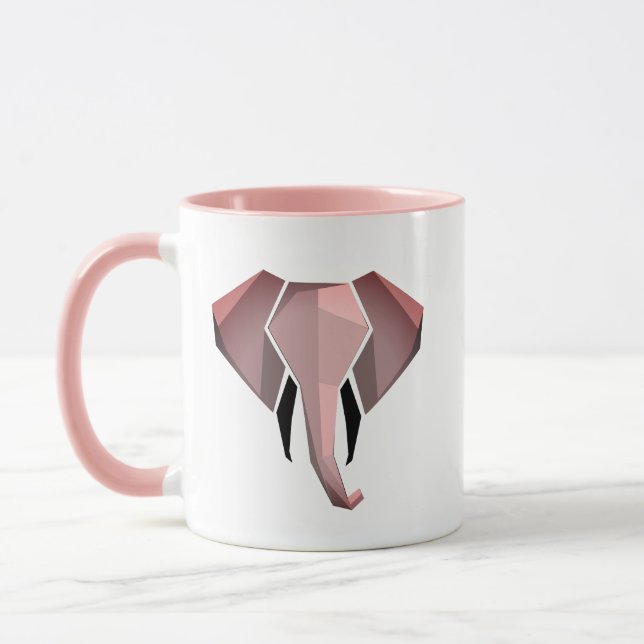Mug Tête d'éléphant géométrique  (Gauche)