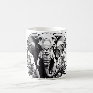 Mug Tête d'éléphant sur un ensemble de collecteurs de