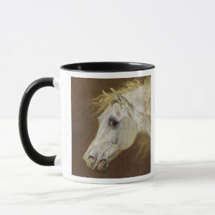 Mug Tête d'un cheval Arabe gris (huile sur la toile