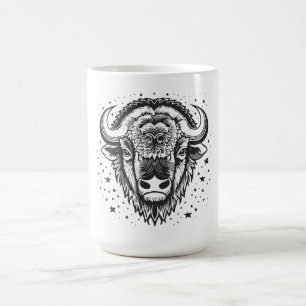 Mug Tête d'un grand bison à cornes