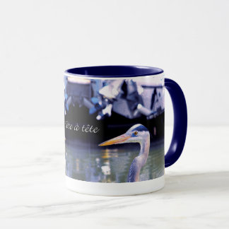 Mug tête en bleu