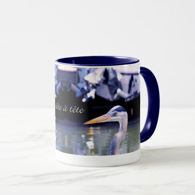 Mug tête en bleu (Devant droit)