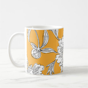 Mug Têtes de marguerite : Ligne Florale d'été.