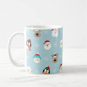 Mug Têtes de personnage de Noël : Enveloppement festif