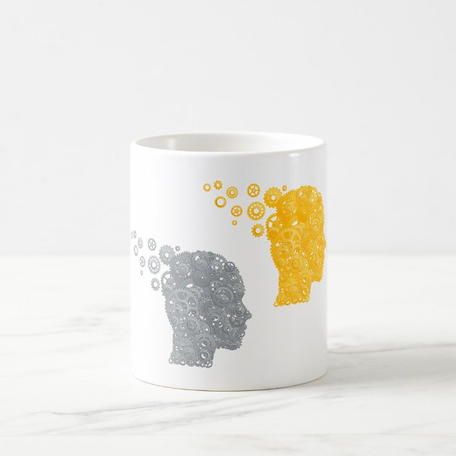Mug Têtes de roue dentée de puissance cérébrale Steamp (Créateur téléchargé)