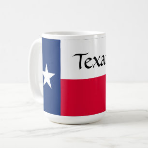 Mug Texan, Drapeau du Texas avec des Bluebonnets, Tass