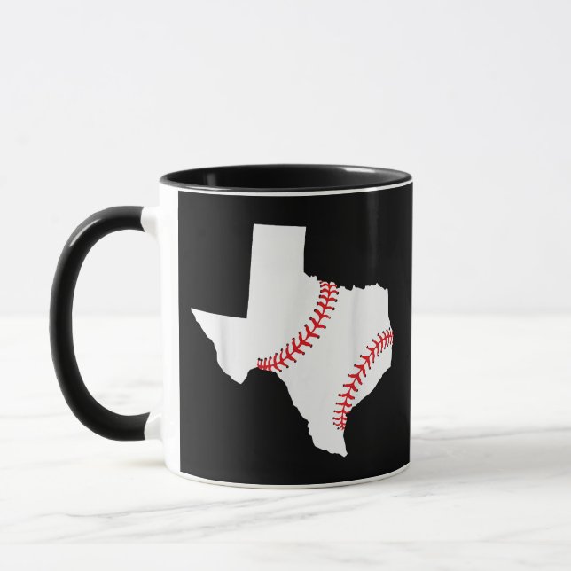 Mug Texas Baseball État drôle Texas Baseball  (Gauche)