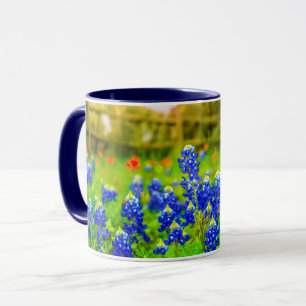 Mug Texas Bluebonnets Country Fence Paysage moderne