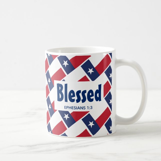 Mug TEXAS DRAPEAU Écriture personnalisée BLESSEE Texan (Droite)