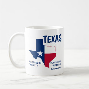 Mug TEXAS ÉTAT DRAPEAU Écriture chrétienne béni
