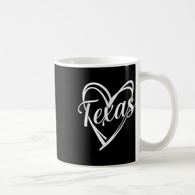 Mug Texas Heart Name Design Retro Style Graphisme Homm (Droite)