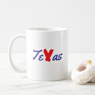 Mug Texas - Rouge, Blanc et Bleu - Patriotique