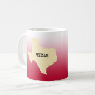 Mug - Texas State Map avec la ville