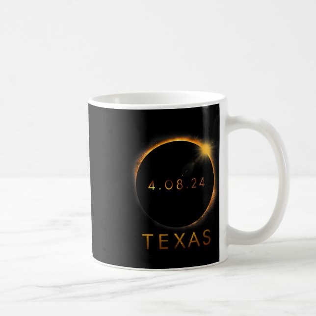 Mug Texas Total Solar Eclipse Avril 8 2024 Texas Solar (Droite)