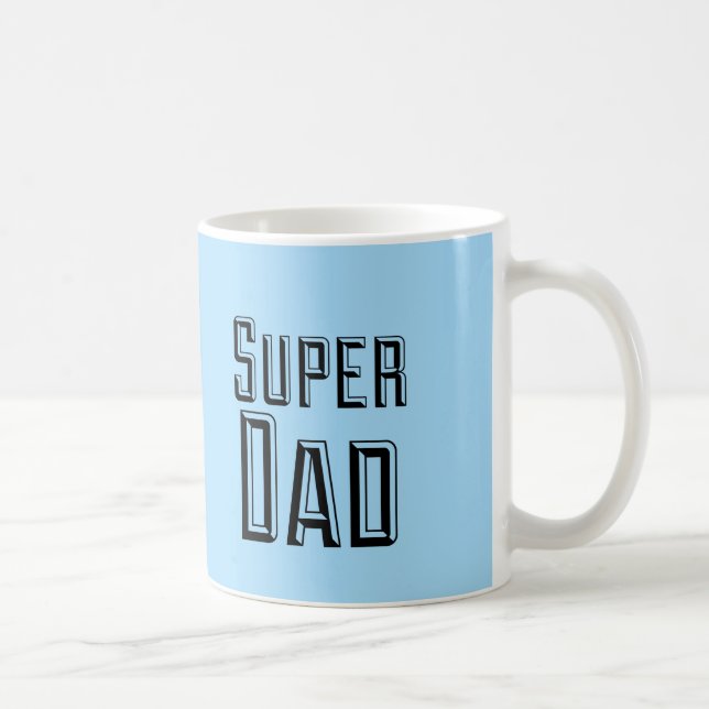 Mug Texte bloc super papa (Droite)