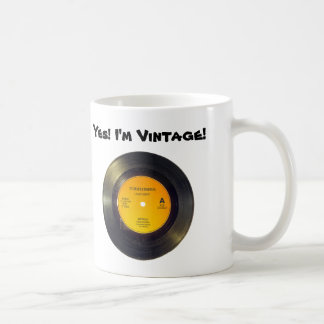 Mug Texte-Chanson faite sur commande vintage de disque