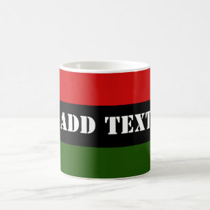 Mug Texte d'ajout rouge, vert et noir