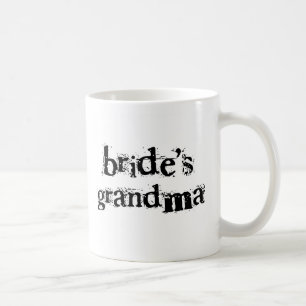 Mug Texte de noir de la grand-maman de la jeune mariée