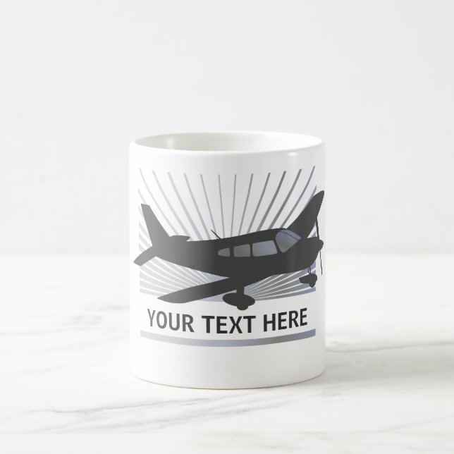 Mug Texte de personnaliser - avion à voilure basse (Centre)