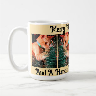 Mug Texte de photo de Noël de chat personnaliser