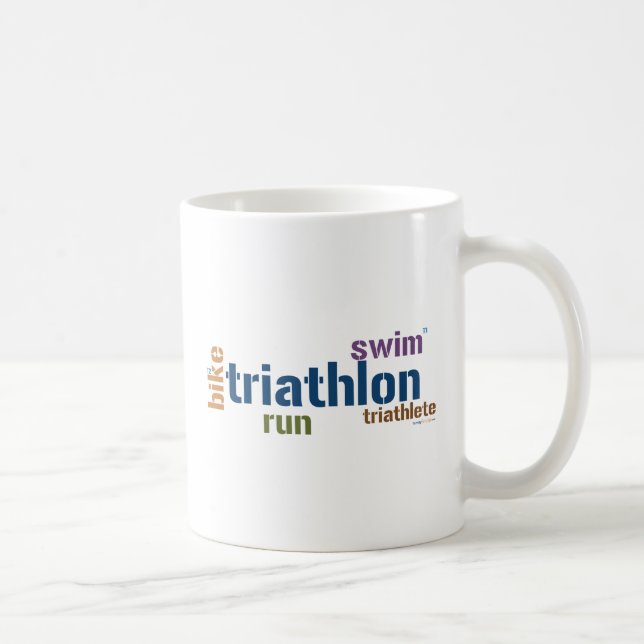 Mug Texte de triathlon (Droite)