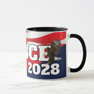 Mug Texte de Vance avec drapeau et aigle chauve