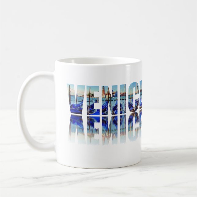 Mug Texte de Venise avec réflexion (Gauche)