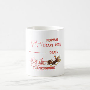 Mug Texte drôle de dinde de Thanksgiving.