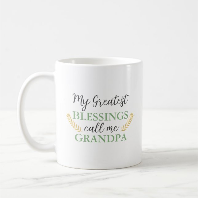Mug Texte du devis de grand-père amusant personnalisé (Gauche)