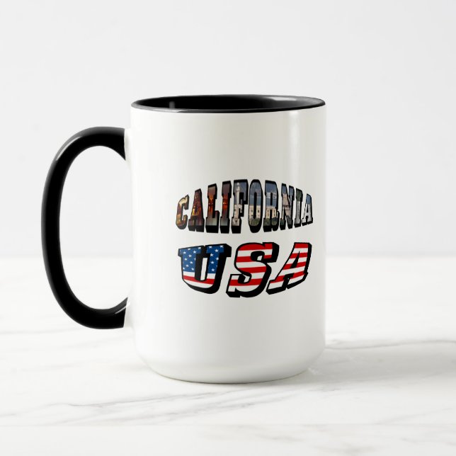 Mug Texte du drapeau de la Californie (Gauche)