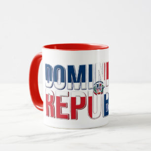 Mug Texte du drapeau de la Rép. dominicaine   Concepti