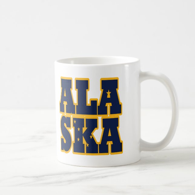 Mug Texte du drapeau de l'État de l'Alaska (Droite)