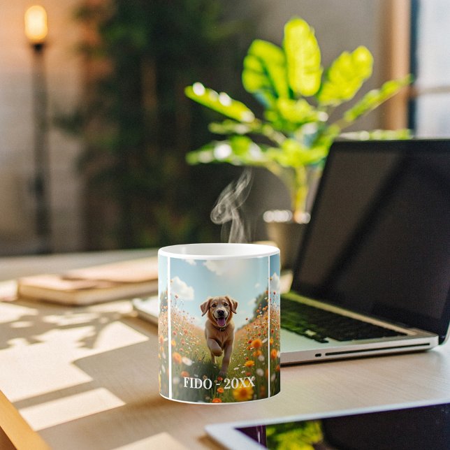 Mug Texte du nom de l'animal de compagnie de la photo  (Créateur téléchargé)