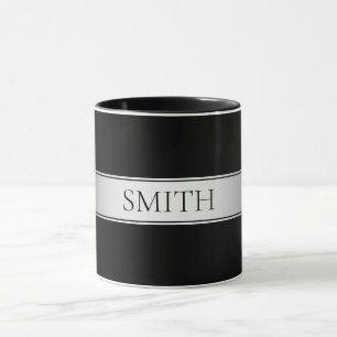 Mug Texte éditable & Couleurs Rayure dégradée avec b