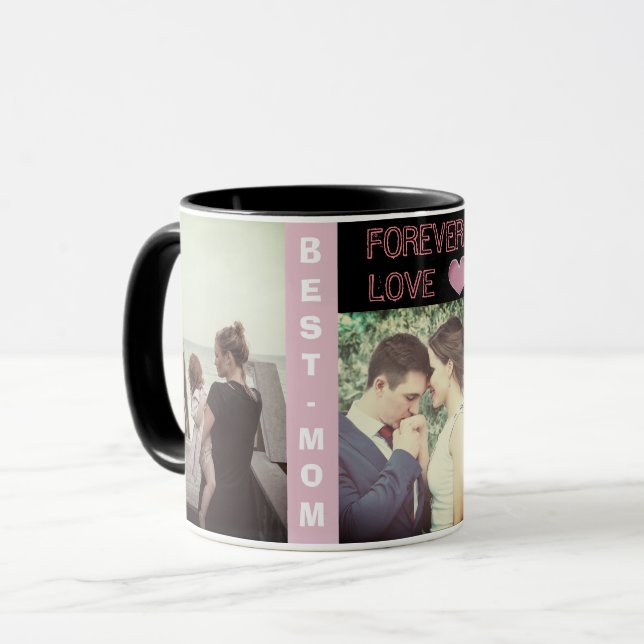 Mug Texte et photo à la mode modernes faits sur (Devant gauche)